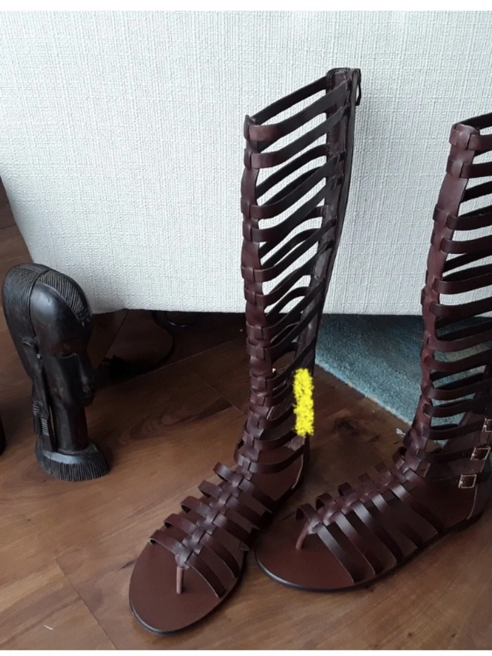 Vince Camuto VC-Brown Leather Gladiator Sandals